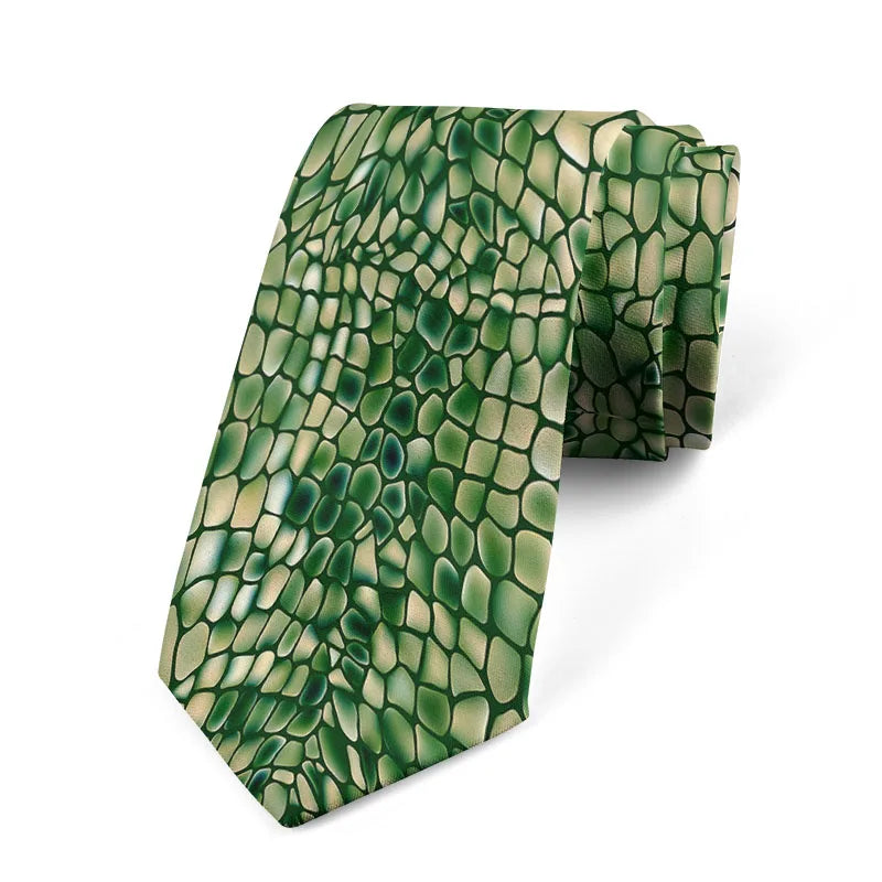 Leopard Snake Sexy Novelty Printed Tie Fashion Casual Creative Men's Qme style9