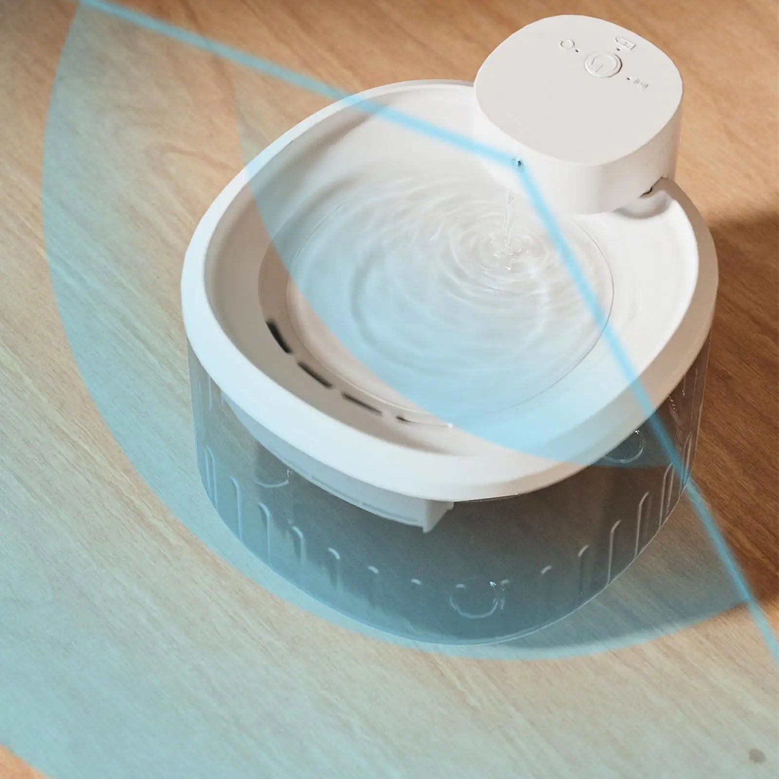 Cat Water Fountain Motion-activated Rechargeable 9 Filters Automatic Qme