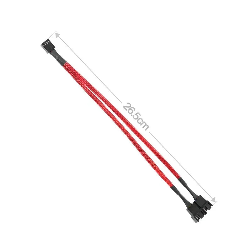 Computer Fan Cable Extension Cooler Female To PWM Male Cooling 4Pin Motherboard Power Adapter Splitter 3Pin Wire Cord Qme