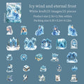 25 Sheets Magical Winter Theme Landscape Scenery Stickers for DIY Craft Scrapbook Guitar Phone Case Notebook Decoration Qme 4