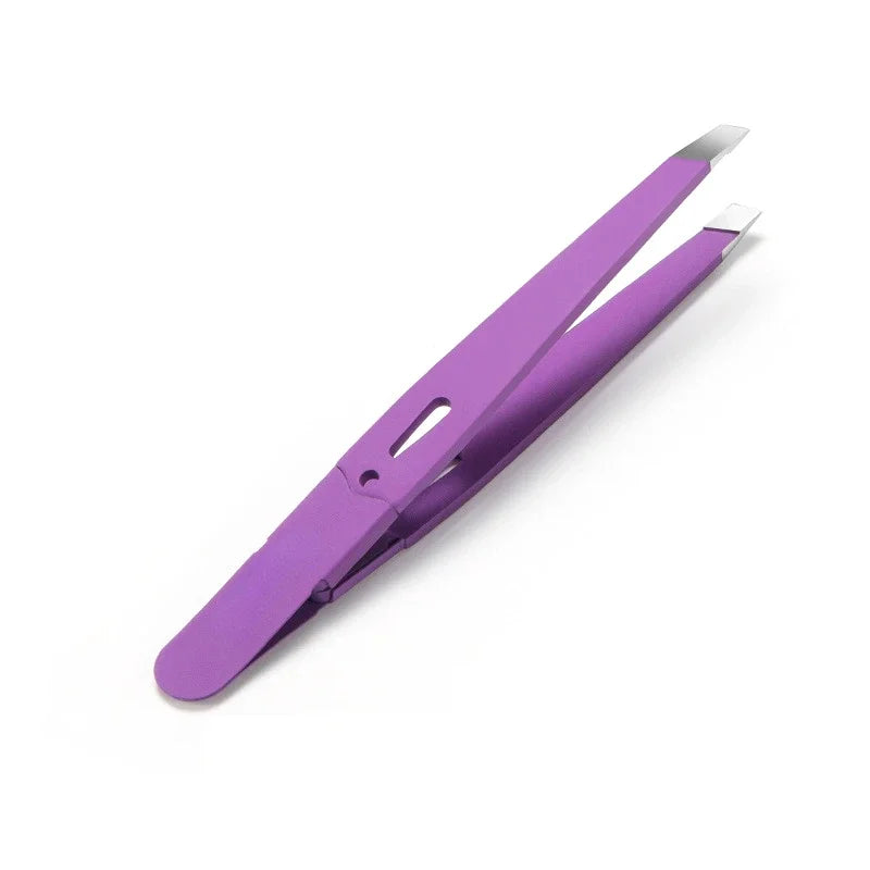 Eyebrow Tweezer Colorful Hair Beauty Fine Hairs Puller Stainless Qme