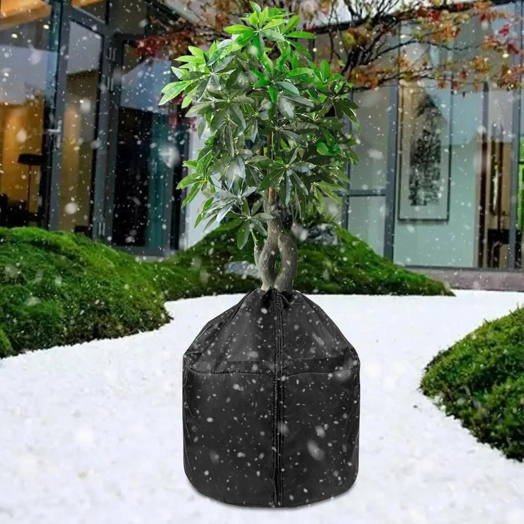 Plant Frost Protection Cover Winter Flower Pot Cover with Freeze Protection Potted Plants Protection Cold Weather Trees Jacket Qme