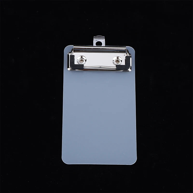 Transparent Clipboard Hanging Hook 1 Portable Office School Qme 1Pc 8x13.5CM