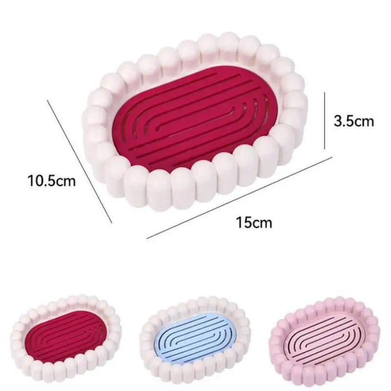 Plastic Bathroom Shower Soap Box Travel Portable Small Tray Dish Qme