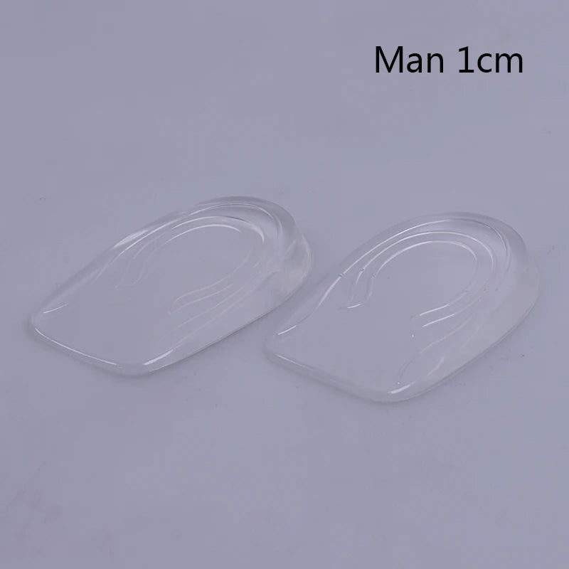 1 Pair Height Lift Men Women Shoes Insole Silicone Heel Insert Qme Man 1cm