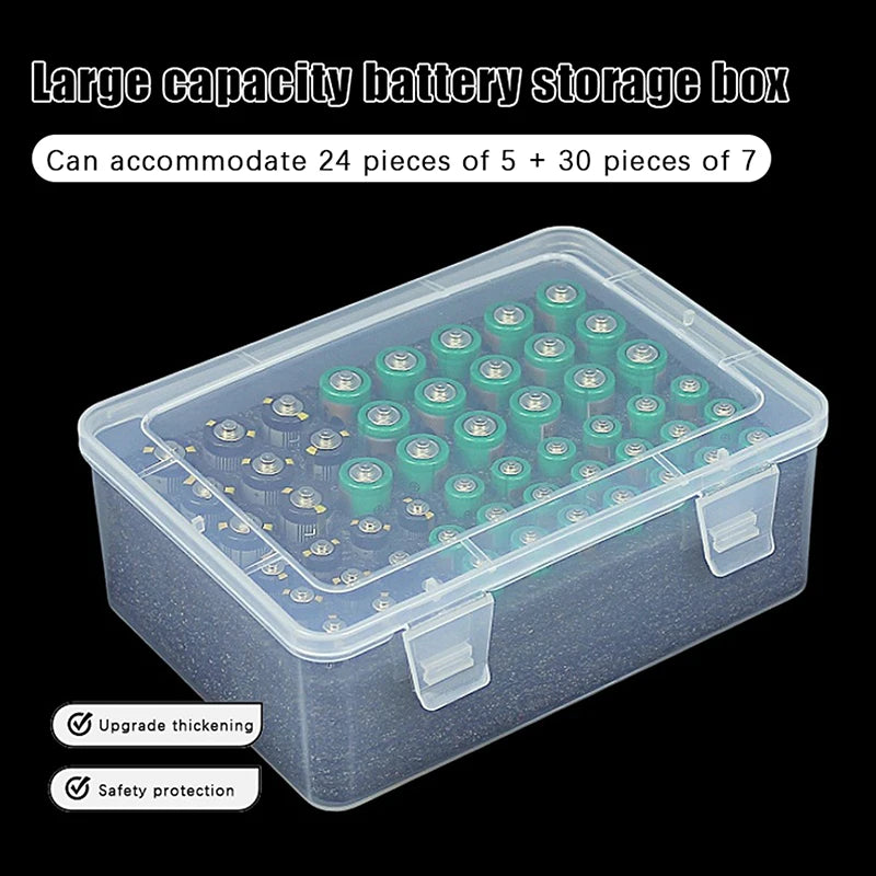 Battery Storage Organizer Holder Holds 54 AA AAA Batteries Box Case Qme