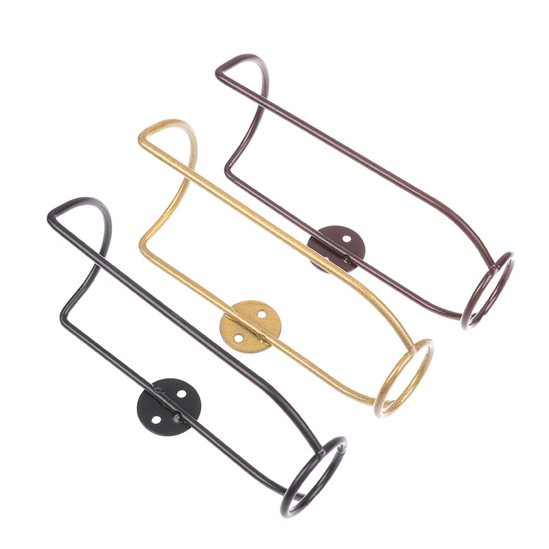 Metal Support Shelf Stand Wall-mounted Bar Wine Holder Champagne Qme