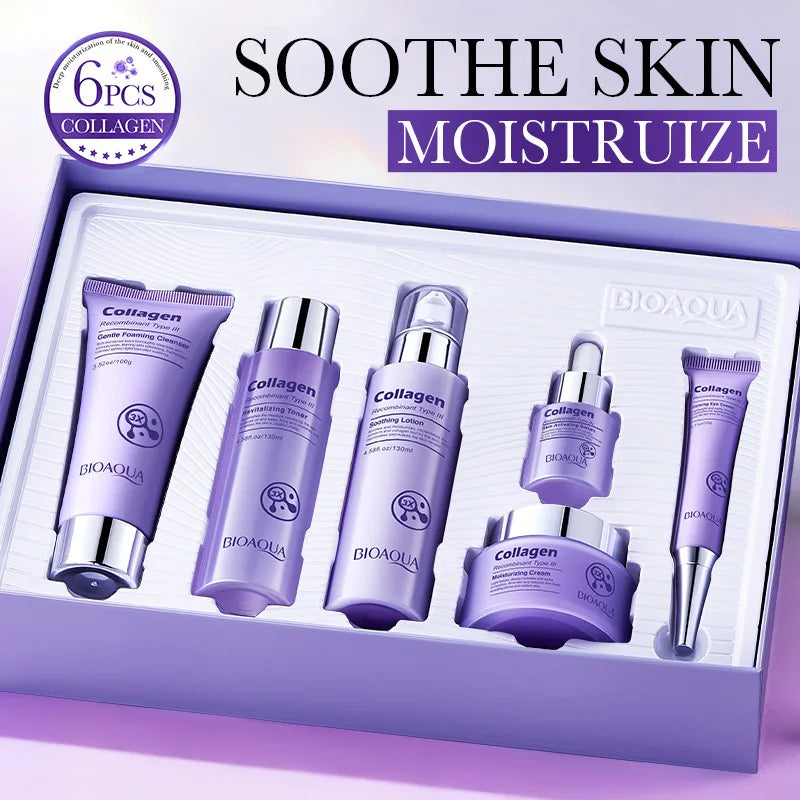 Anti-wrinkle Skincare Six-piece Collagen Anti-aging Firming Including Qme Default Title