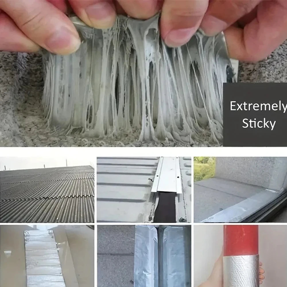 20cm Leak Repair Butyl Tape Waterproof Sealing Tape for Roof Flashing, Patching and Gutter, Boat, Duct, RV, Awning Qme