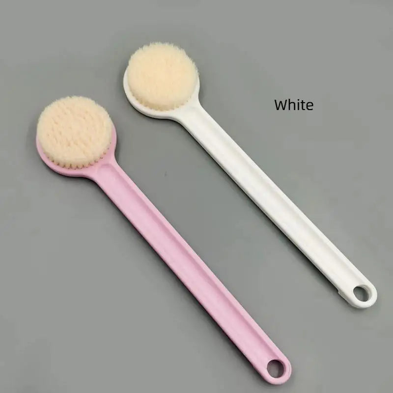 Long Handle Bath Shower Brush Soft Dense Bristles Back Massage Nodes For Exfoliating Deep Cleaning Bathroom Use Qme A