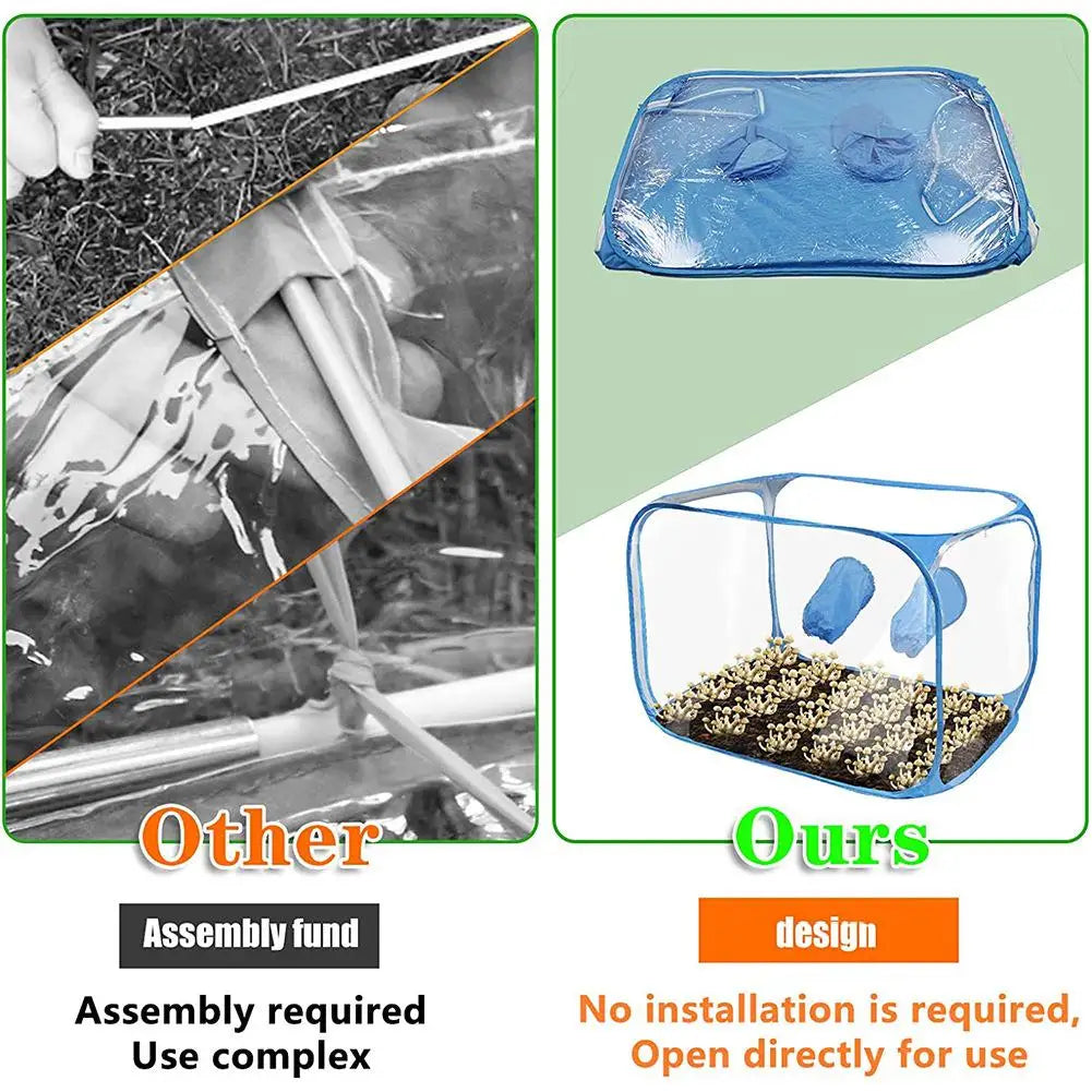 Still Air Box Mushroom Grow Kit Portable Compact Still Air Box Mycology Mushroom Fruiting Chamber Grow Tent for Home Scientists Qme