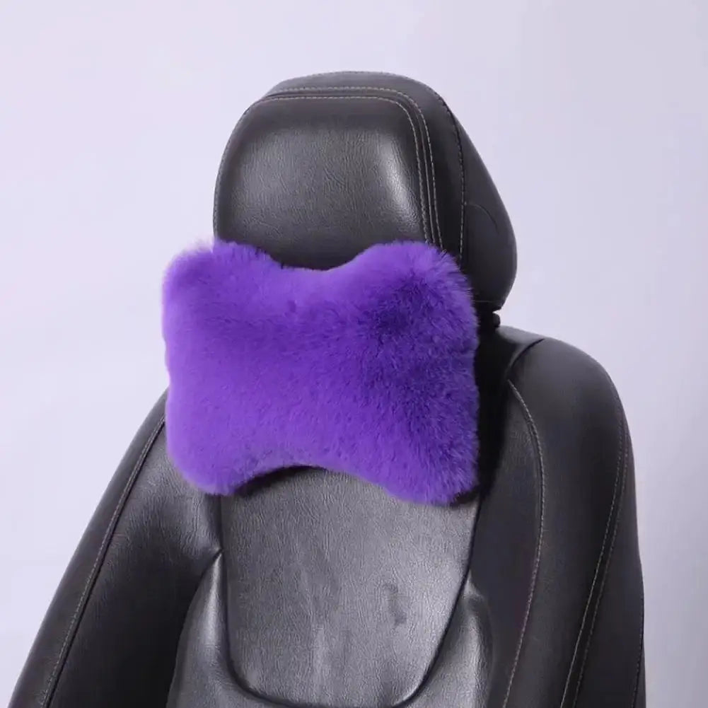 Car seat neck support cushion, car headrest, universal lumbar support cushion Qme purple