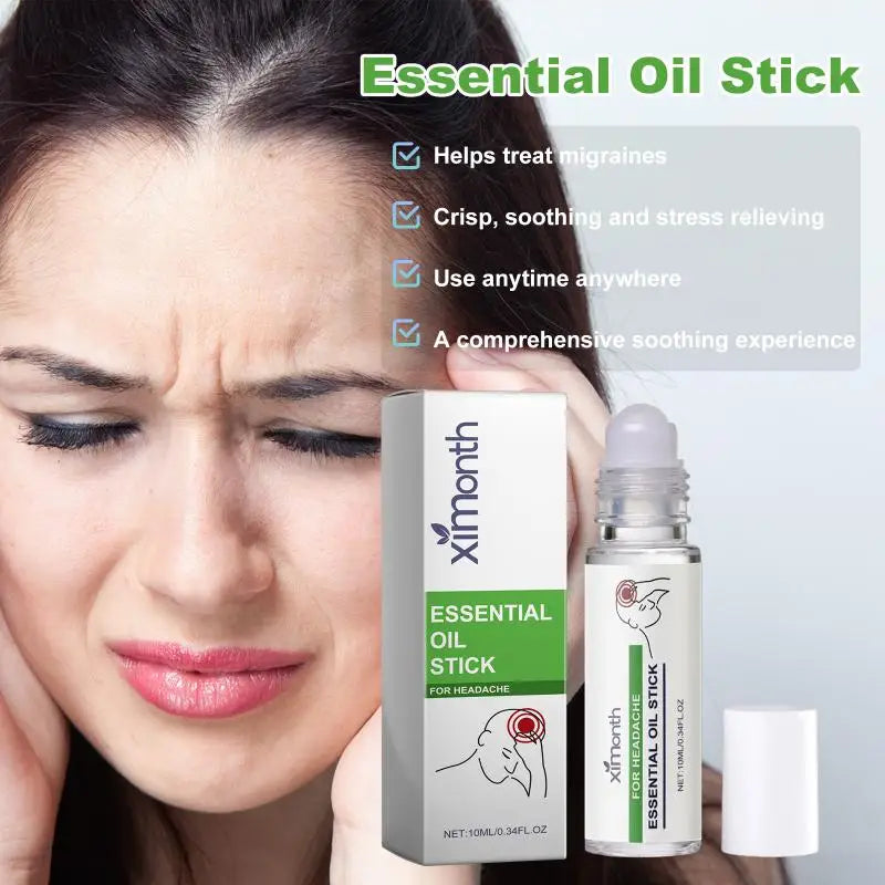 Relief Roll Essential Oil Headache Soothe Calming Lavender Aroma Qme