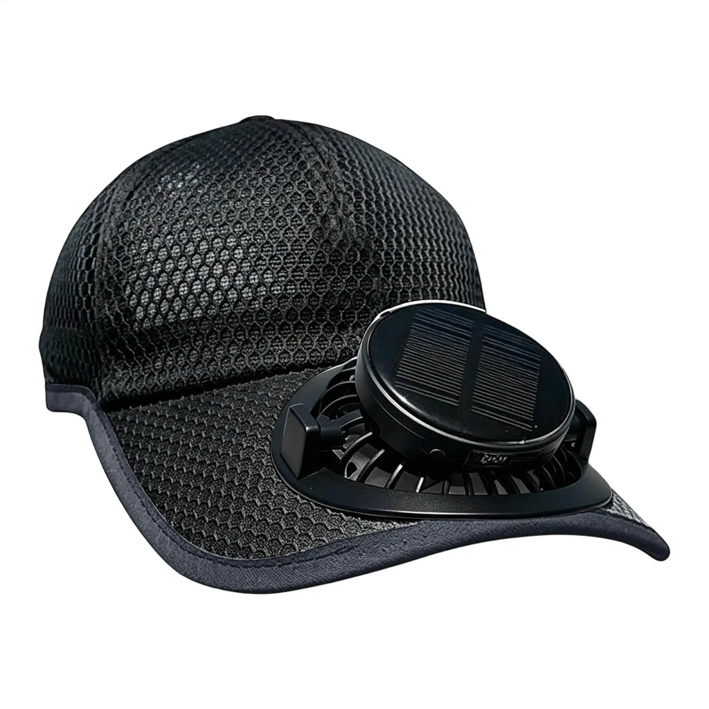 Solar Fan Hats for Men 3-Speed Wide Brim Sun Blocking Headwear 600 MAh Battery USB Charging Solar Powered Hat Fan for Outdoor Qme