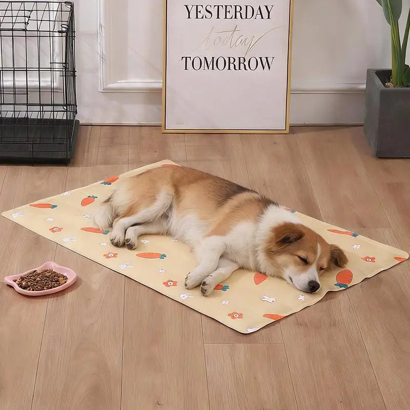 Reusable Pet Cooling Mat Waterproof Gel Pad Dogs Cats Summer Non Qme