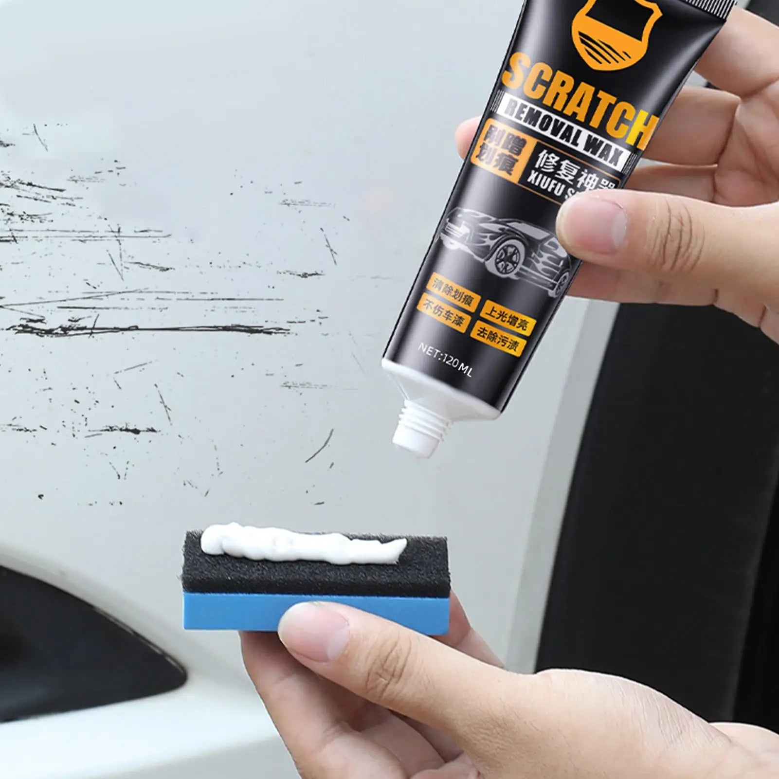2026 Car Scratch Repair Paste Polishing Wax Scratch And Swirl Remover Multi-purpose Wax With Sponge 128ml Wax For Deep Car Paint Qme