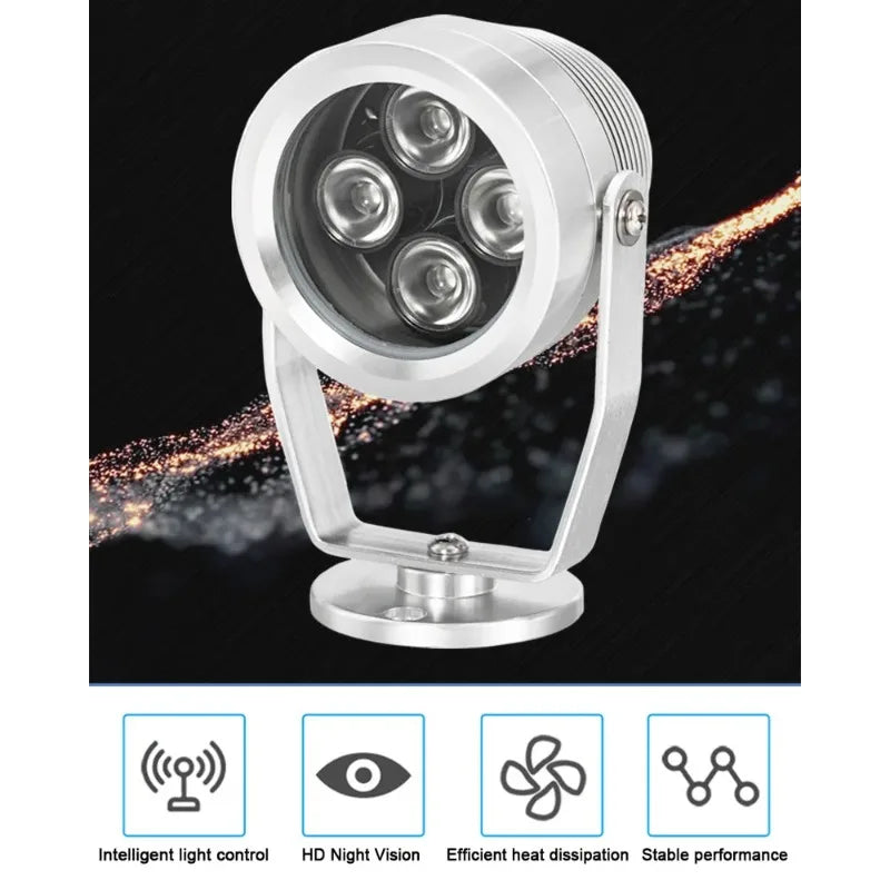 1PCS Security Infrared Fill Light 850nm LED Camera Auxiliary Light Surveillance Target Fill Light Qme