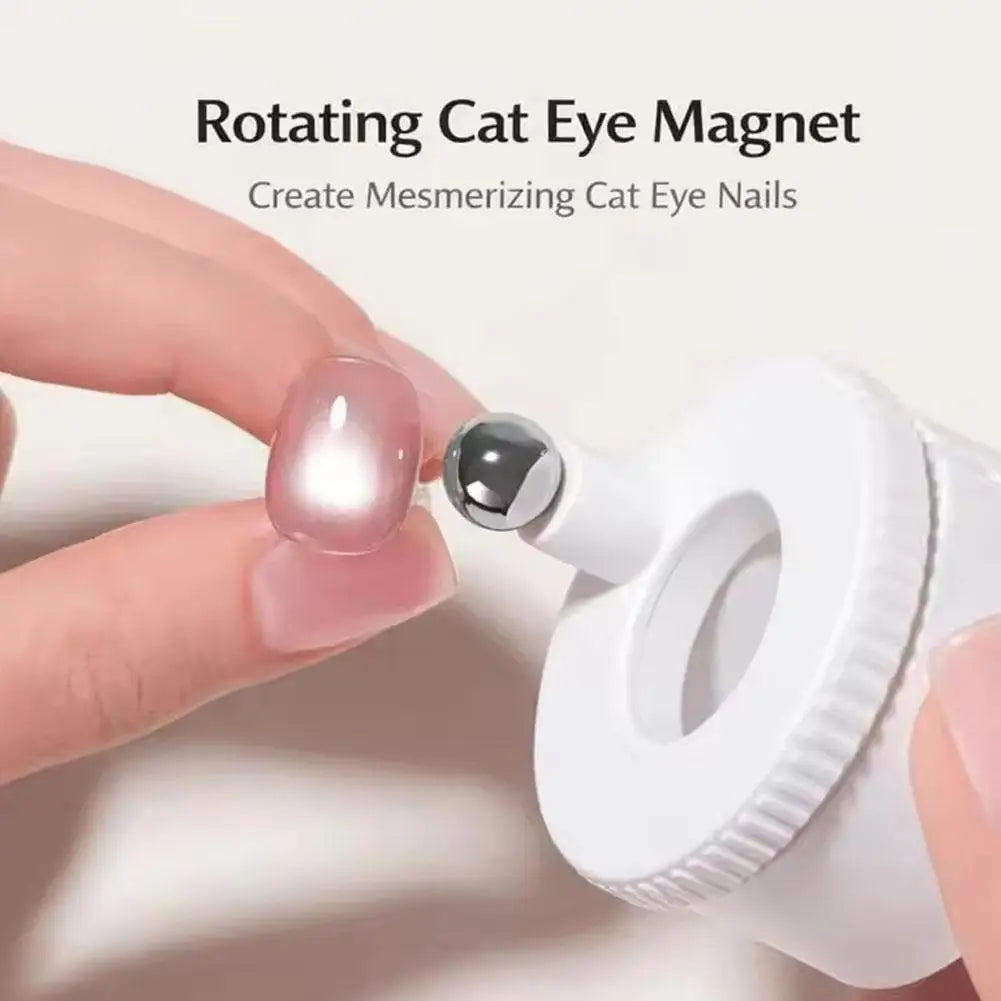 Rotating Cat Eye Magnet Nails Automatic Glass Bead Nail Spinner Qme