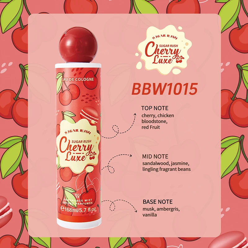 Chocolate Gourmet Perfume Spray Natural Unisex Creamy Cherry Scent Qme Cherry Fruity Flavor 168ml