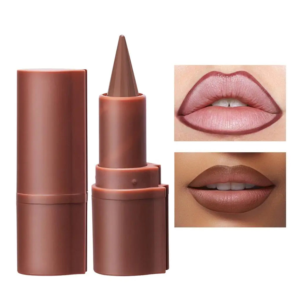 Pointed Lip Liner Slim Pencil Nude Brown Lipstick Matte Smooth Qme 01 China Mainland