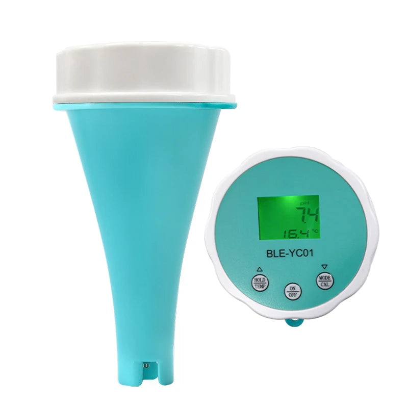 6-in-1 Residual Chlorine Monitor PH/ORP/EC/TDS Water Quality Tester Backlit LCD Display Smart Equipment Bluetooth-compatible Qme