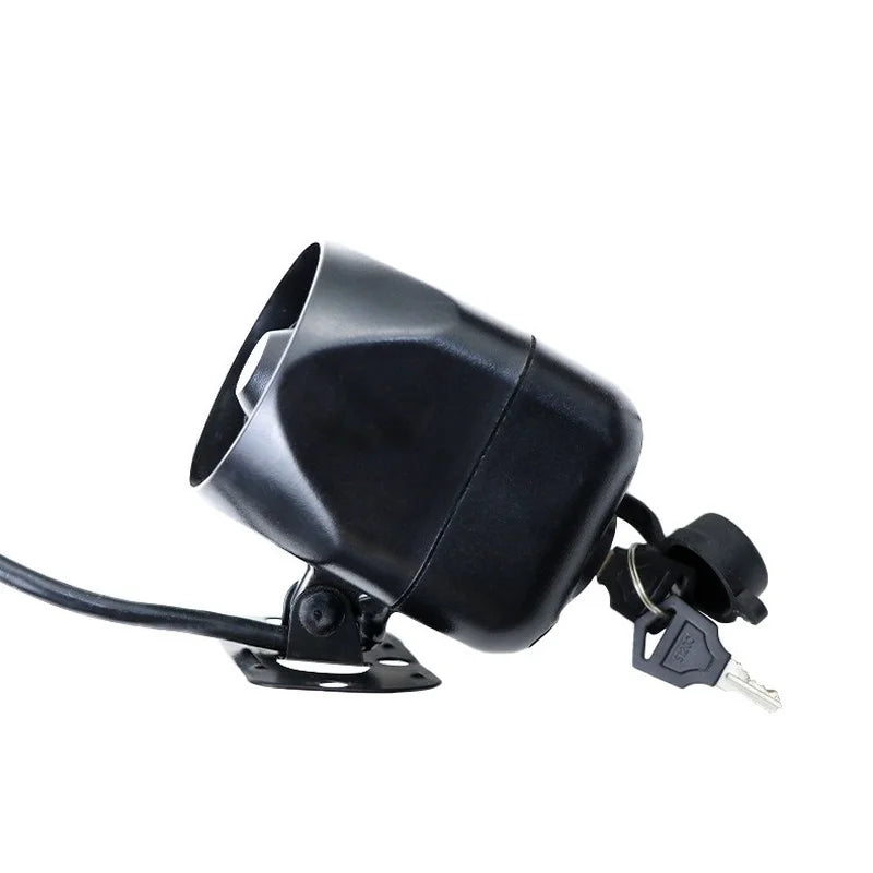 ‌12V 105dB Wired Alarm Siren - 15W High-Volume Horn for Home Security, Anti-Shear Design, 4-Wire Built-in Battery Alarm System‌ Qme