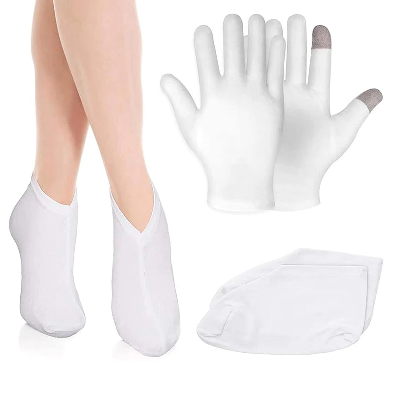 Moisturizing Gloves Socks Hands Feet Exfoliating Care Cracked Dry Skin Qme