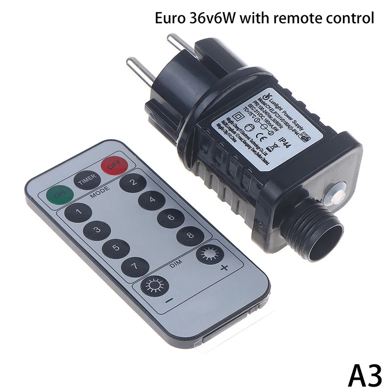EU US UK Plug AC 220V 110V To 31VDC 6W 24V 5V Transformer Plug Power Supply IP44 8Modes LED Lamp Driver Switch Adapter Qme EU 31V6W w Remote