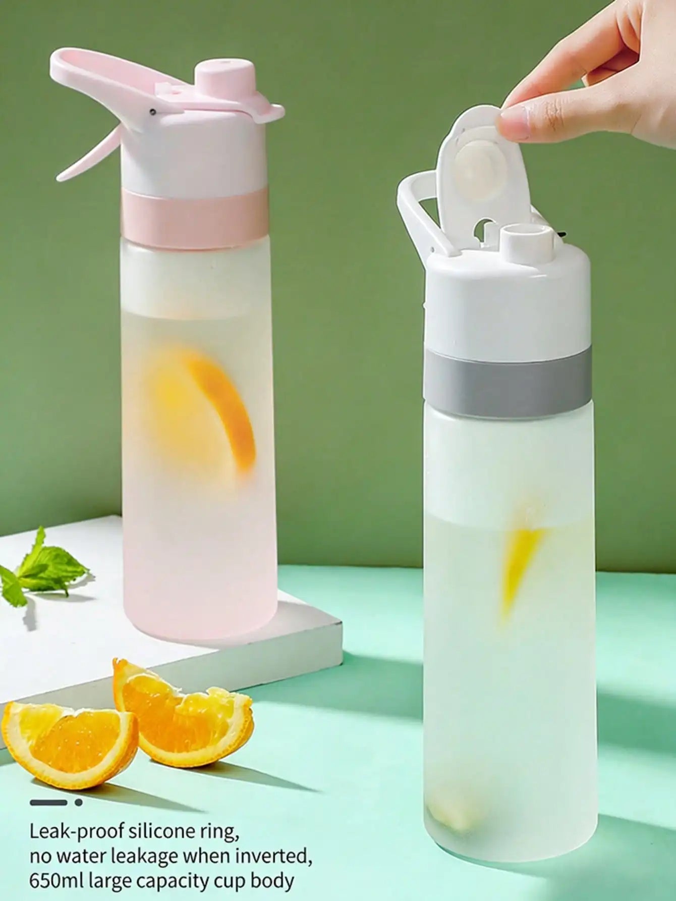 Portable Sports Fitness Large Capacity Transparent Cup Outdoor Travel Qme