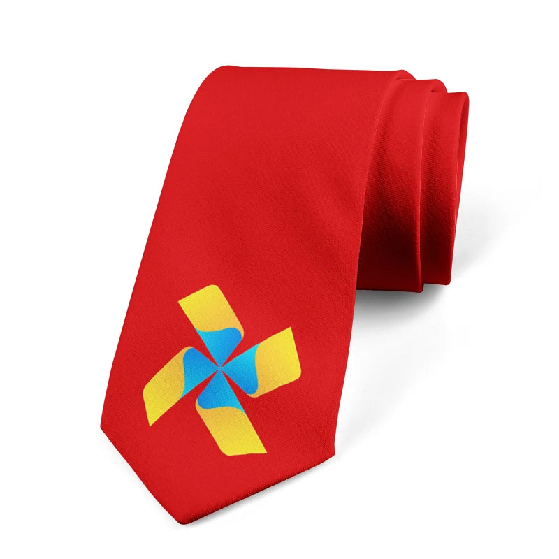 Personalized LOGO Custom Printed Tie Unisex Polyester Fashion Party Qme