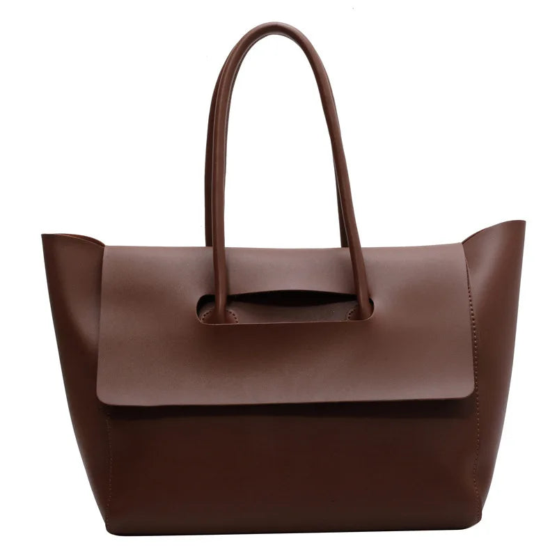 Female Tote Bag Korean Version Handbag Premium Trendy Retro Commuter Qme