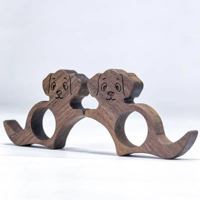 Cute Wooden Book Page Holder Dog Shape Marking Sign Reading Bookmark Qme