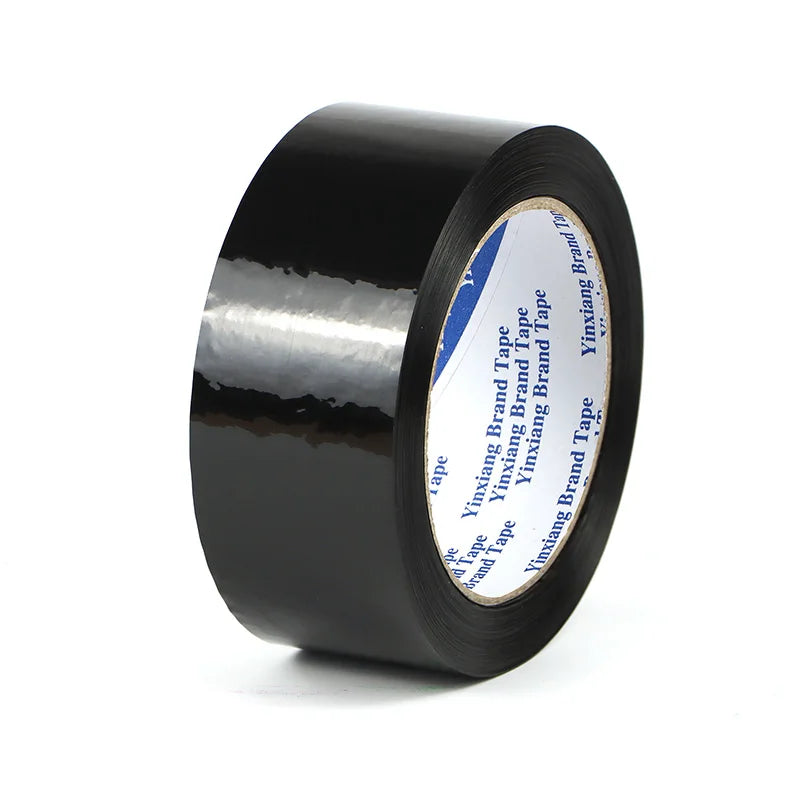 Colorful Wear-Resistant Single-Sided Adhesive Shipping Tape for Warehouse Parcel Packaging Qme Black 90M 6PCS|44mm