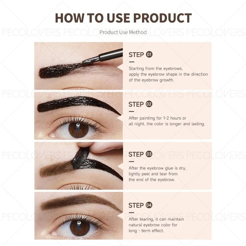 Tear-pull Eyebrow Cream Long-lasting Natural Gel Brown Black Qme