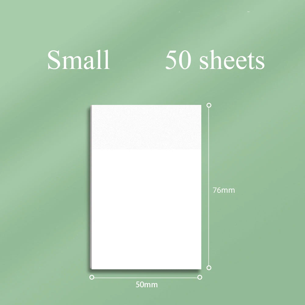 50 sheets Transparent Posted it Sticky Note Pads Notepads Posits Papeleria Journal School Stationery office Supplies Qme Small