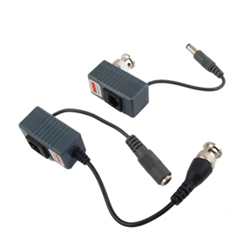 5 pair 2 in 1 CCTV Camera Video Balun Transceiver Connector BNC UTP RJ45 Video and Power over CAT5/5E/6 Cable Security Qme Default Title