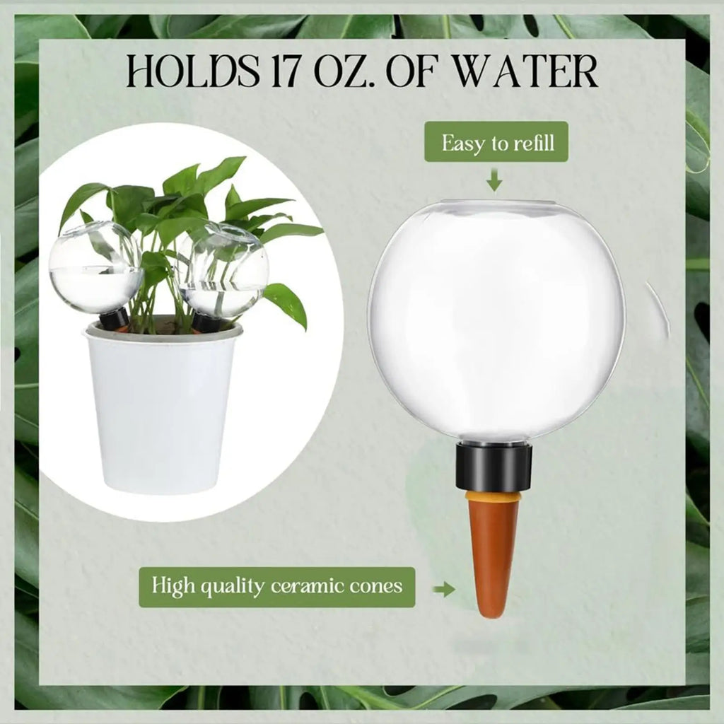 Plant Watering Globes 500ml Automatic Irrigation Dripper Automatic Garden Waterer for Indoor Outdoor Home Workplace Balcony Qme