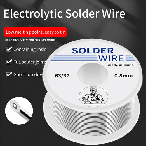 0 6 8 1 2 Solder Wire Tin Roll Clean Rosin Welding Core Soldering Qme