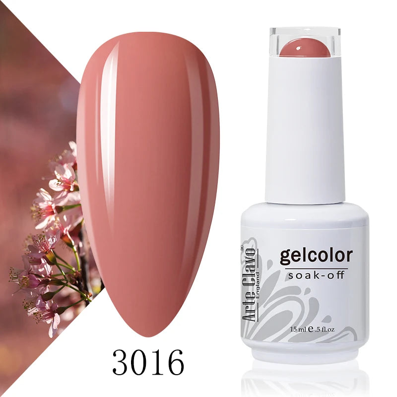 Arte Clavo Solid Gel Nail Polish Rainbow Summer Varnish Soak Off