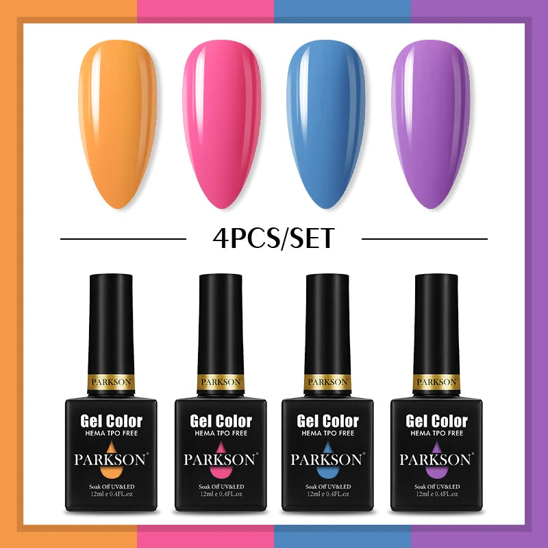 PARKSON Macaroon Series Gel Nail Polish LED UV Summer Solid Semi Qme ZH24