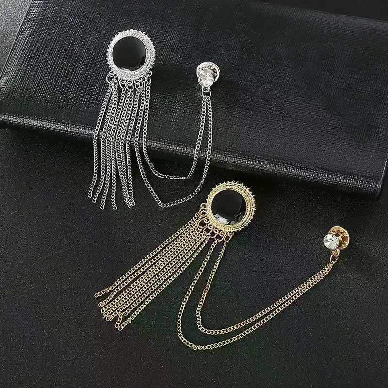 Tassel Brooches For Women Men Pin Party Casual Lapel Pins Accessory Gift Suit Tassel Brooches Jewelry Qme