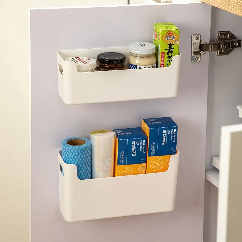 Cabinet Door Storage Box, Seasoning Rack, Perforated Wall Storage Box, Home Underwear and Socks Storage Rack, Tableware Drying Qme