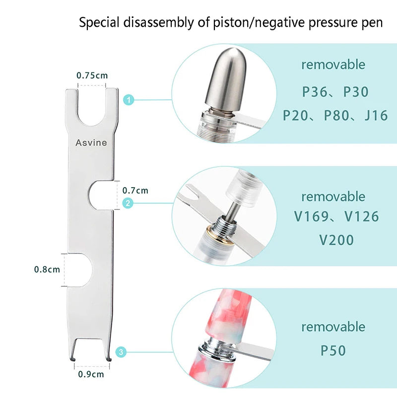 P20 P36 P30 P50 V169 Piston Vacuum Fountain Pens Wrench Toolset Qme