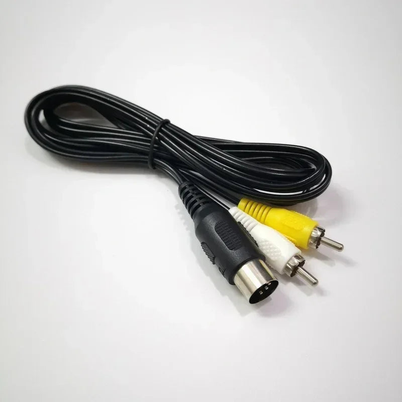 5PCS AV Audio Video Cable High Quality for 1 Cables Protection RCA Cord for SEGA Mega Drive 1.8m Qme