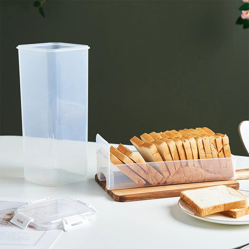 Homemade Bread Tall Saver Kitchen Loaf Container Clear Airtight Box Qme