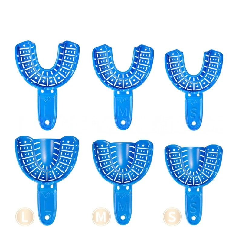 10pcs disposable dental trays impression uperization reuse Dental materials Top bite plastic dentistry materials Qme Blue Dentists Denta