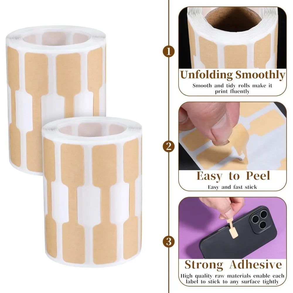 500pcs/Roll Multicolor Jewelry Price Tags Sticker DlY Self Adhesive Kraft Paper Labels for Necklace Bracelet Price Display Tool Qme
