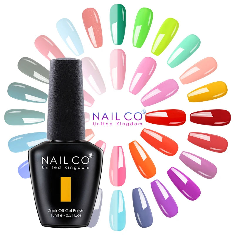 NAILCO Springsummer Hybrid Gel Nail Polish Semi-permanent UV Varnish Qme