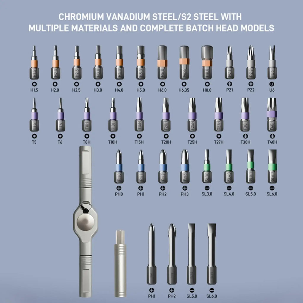 Magnetic Screwdriver Set Multi Bit Precision Magnetic Portable Tool Ratcheting Allen Wrench Set For Watch Sunglasses Eyeglass Qme