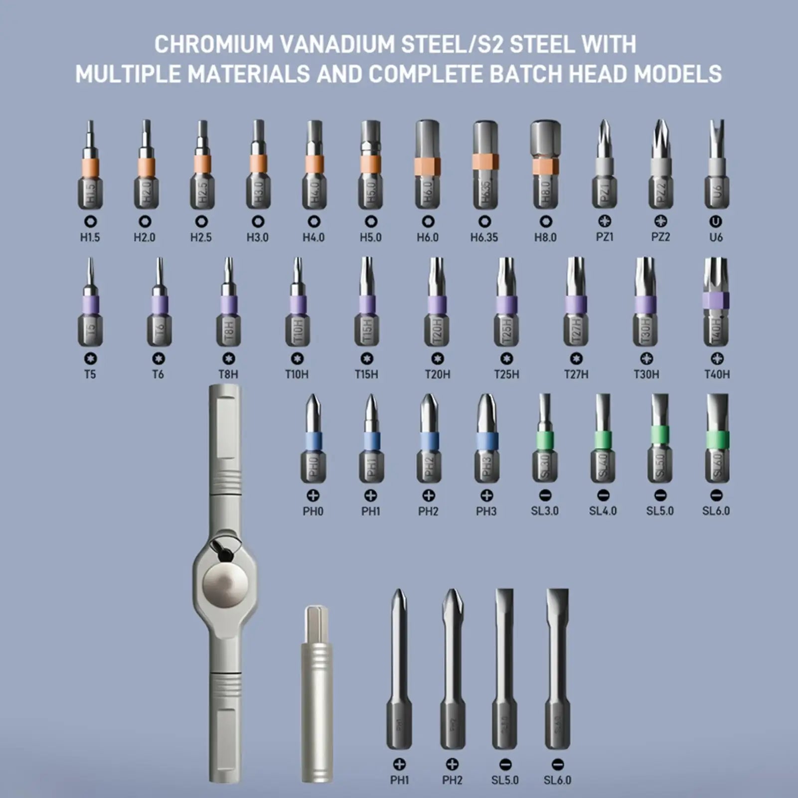 Magnetic Screwdriver Set Multi Bit Precision Magnetic Portable Tool Ratcheting Allen Wrench Set For Watch Sunglasses Eyeglass Qme